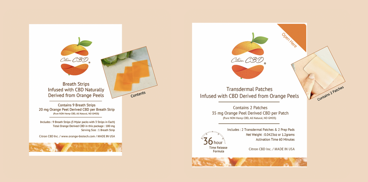 Our Orange Peel Derived CBD Products
